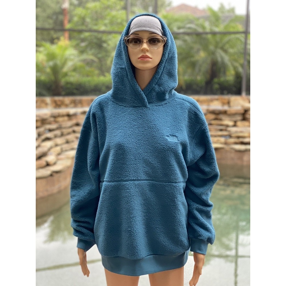The North Face Women's Blue Sherpa Pullover Hoodie Jacket, Size S, New Tags